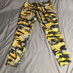 Yellow, Camo, Cargo Pants